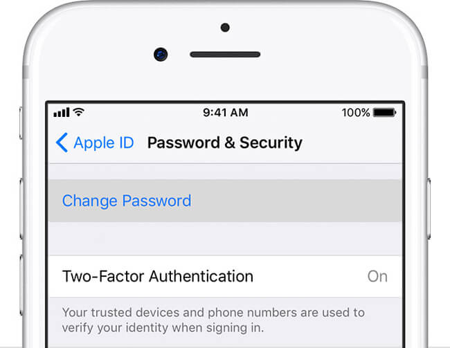 reset apple password