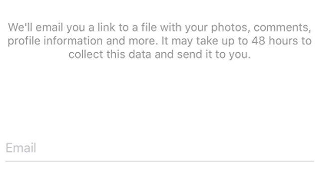 download Instagram data