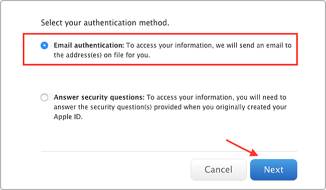 reset apple password