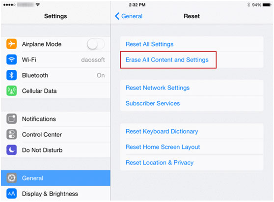 Slett iOS-enheten