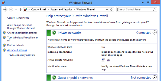 firewall settings