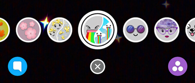 snapchat filterの使い方