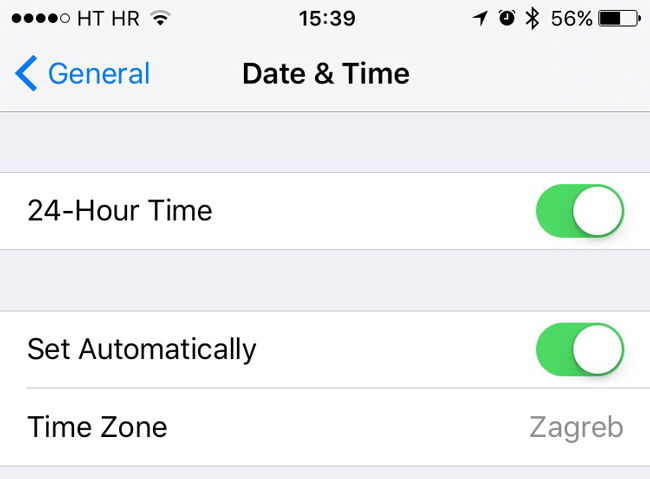 iphone date and time