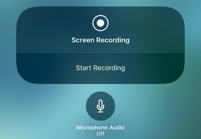 activar el audio en la grabación de la pantalla del iPhone