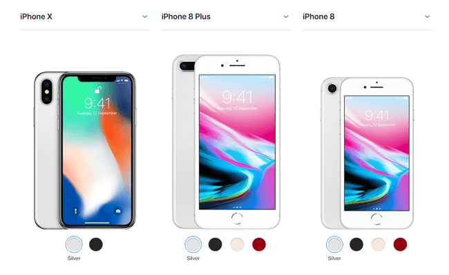 iPhone X与iPhone 8