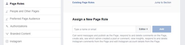manage page roles