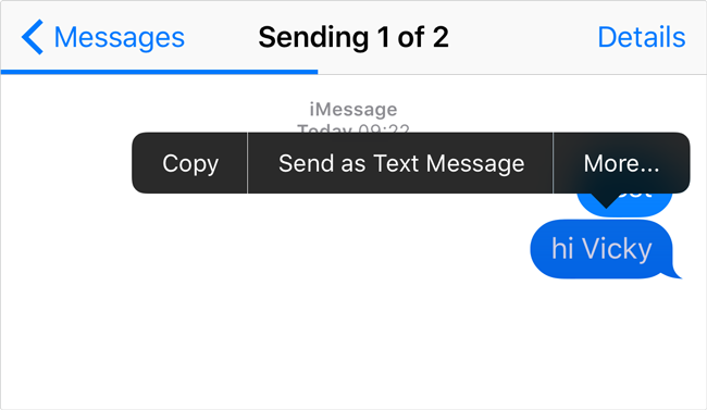 how to send imessages as text message