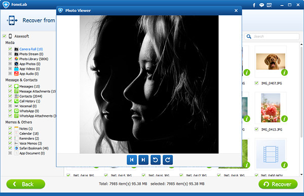 Preview and Recover Photos from iCloud