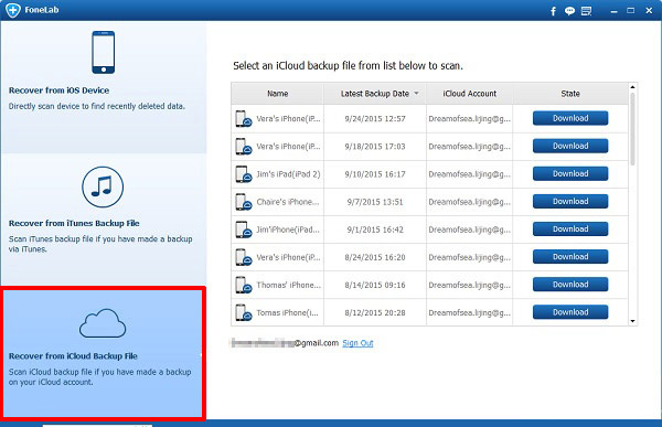 Recover from iCloud