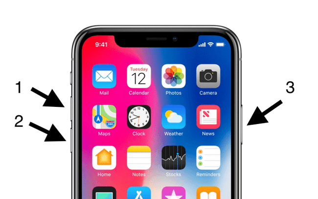 Restart iPhone 8
