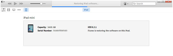restore ipad itunes