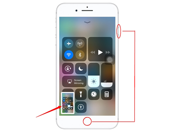 take screenshot on iphone 8