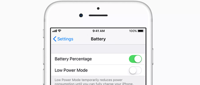 Afficher le pourcentage de batterie sur iPhone