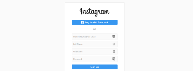 accedi al tuo account Instagram