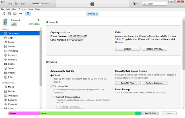 Synchronizace s iTunes