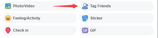 tag someone on facebook