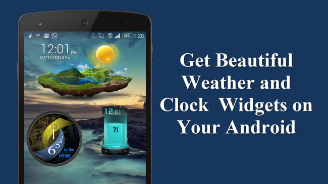 Météo et horloge Widget Android