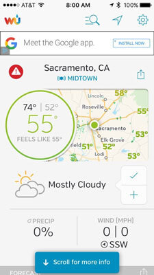 WeatherUnderground Screenshot