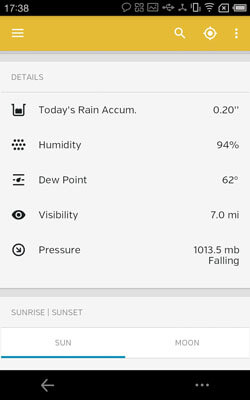 WeatherUnderground Skärmdump