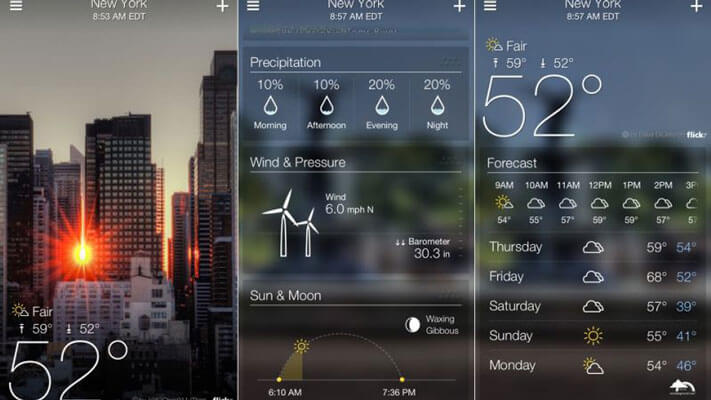 Yahoo Weather Screenshot