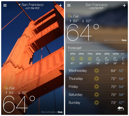 Yahoo Weather Screenshot