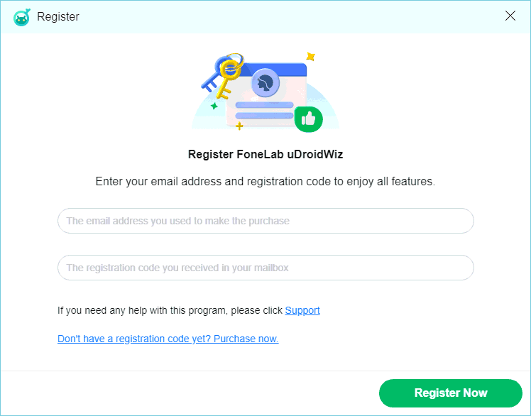 enter email and code