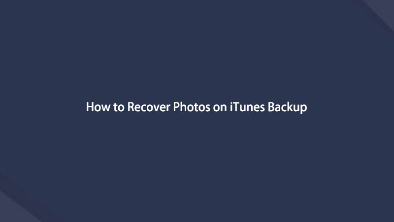 Hoe foto's op iTunes-back-up te herstellen