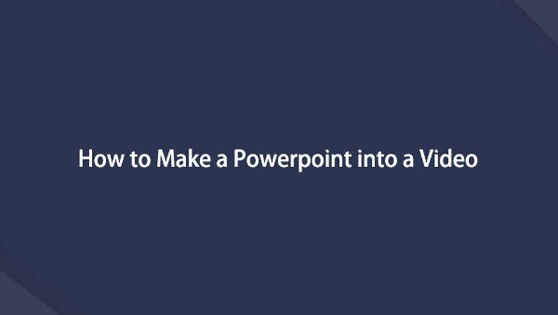 Bir Powerpoint'i Videoya Dönüştürün