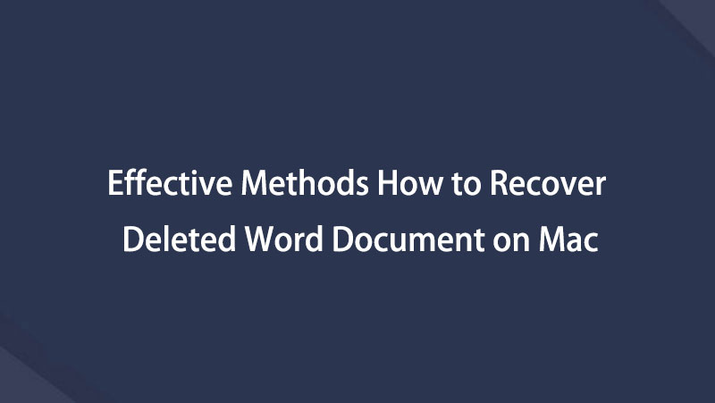recover unsaved word document on mac