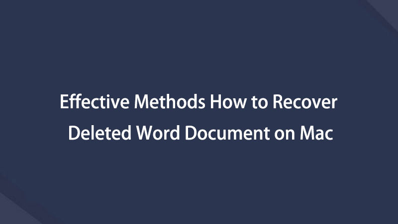 récupérer un document Word non enregistré sur Mac