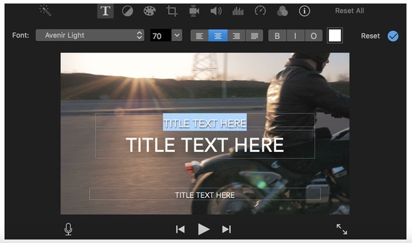 добавить текст к видео через Imovie