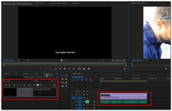 black bar captions