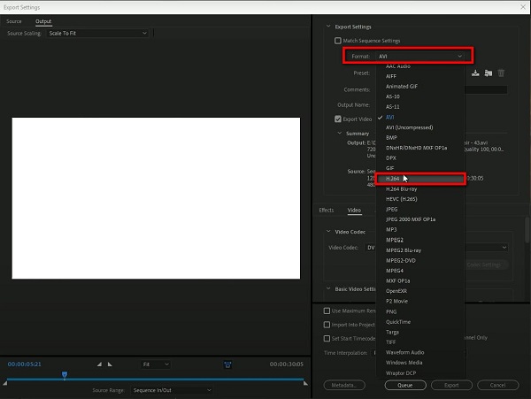 output file format