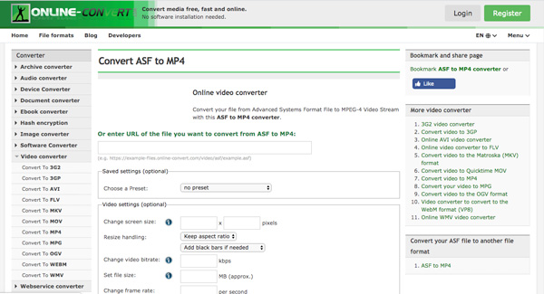 asf to mp4 online