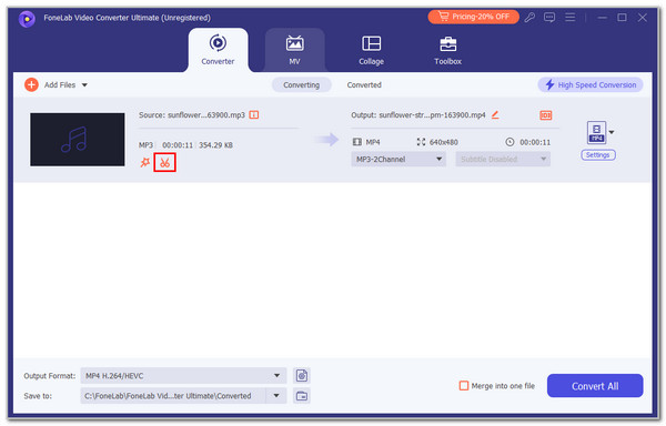 Click Scissors Button