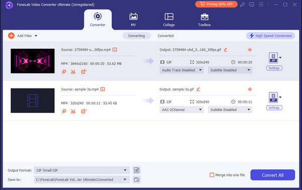 Click Merge Into One File Button