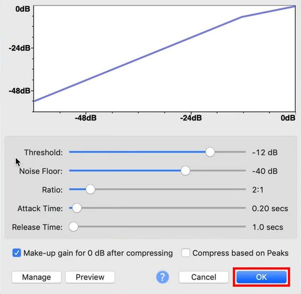 selecione Compressor para prosseguir