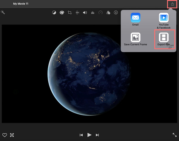 Compress A MOV File Using iMovie
