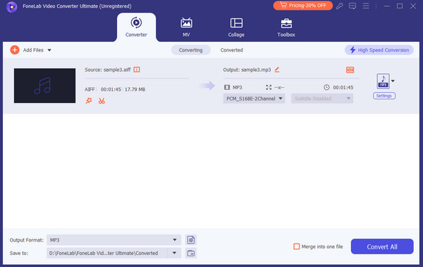 convert aiff files to mp3