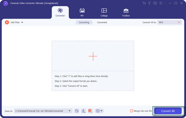 Choose output format in FoneLab