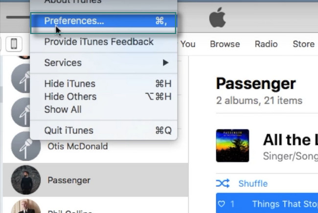 tick the Preferences button