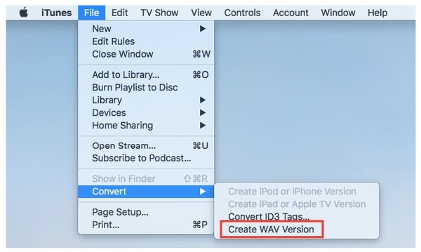 使用iTunes將M4A轉換為WAV