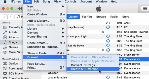 konvertiere m4r mit iTunes in mp3