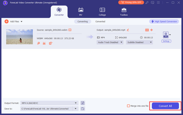 Click Convert All Button