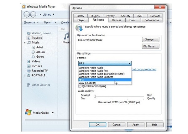 convert wmv to mp3 with windows media player