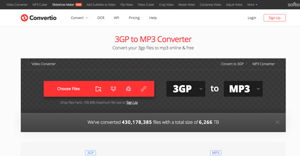 Convertio 3gpからmp3