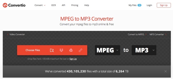 convertio convert mpeg to mp3