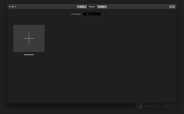 skapa projekt imovie