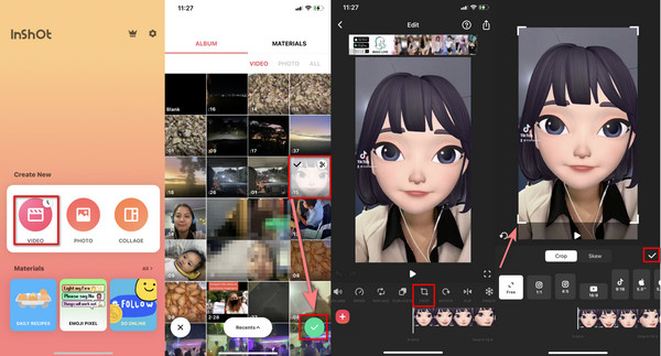 Crop A Video on Mobile Phone with InShot App