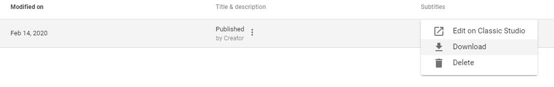 Töltse le a YouTube feliratát